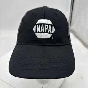 NAPA Camo Cap With Black Front White Emblem adjustable camo hat Hook & Loop